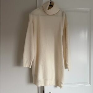 Mango Knit Cream Turtleneck Sweater